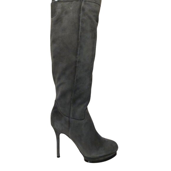 BCBGMAXAZARIA Valerie Over the Knee Grey Suede Platform Boots Retail $450 - Picture 5 of 7